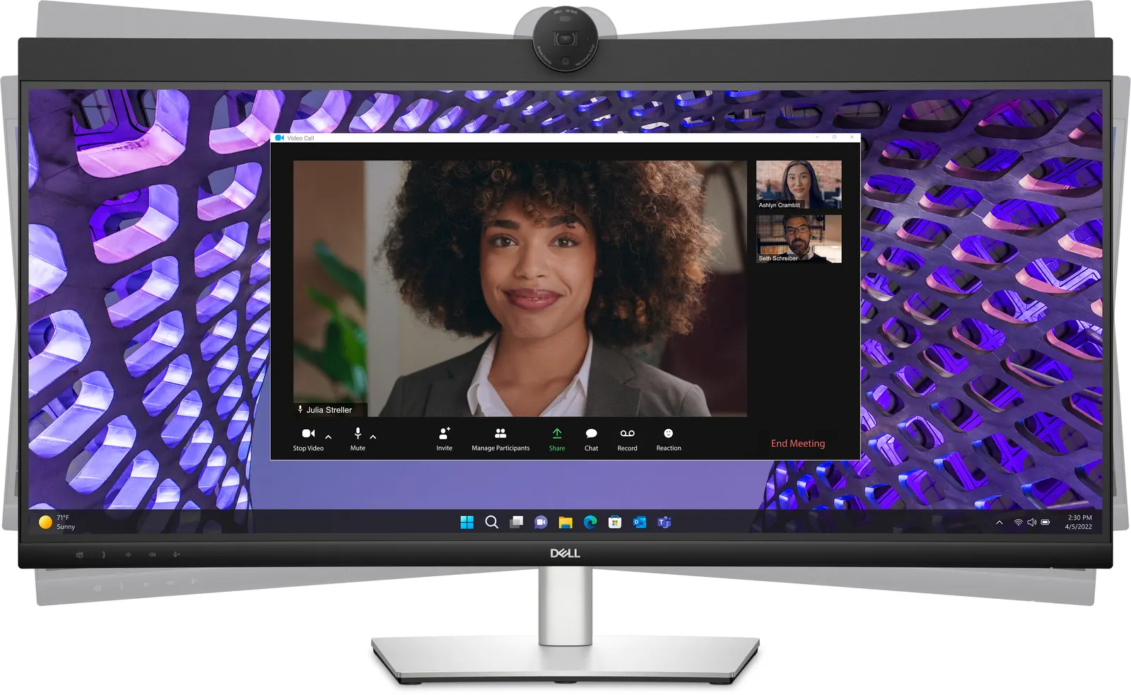 მონიტორი Dell 34" Curved Monitor P3424WEB, IPS WQHD 3440x1440, 3800R, 21:9, 300cd/m, 5ms, HDMI, DP, USB-C PD, 1 x RJ45, 4xUSB, Cam&Mic, Black, 3YrW