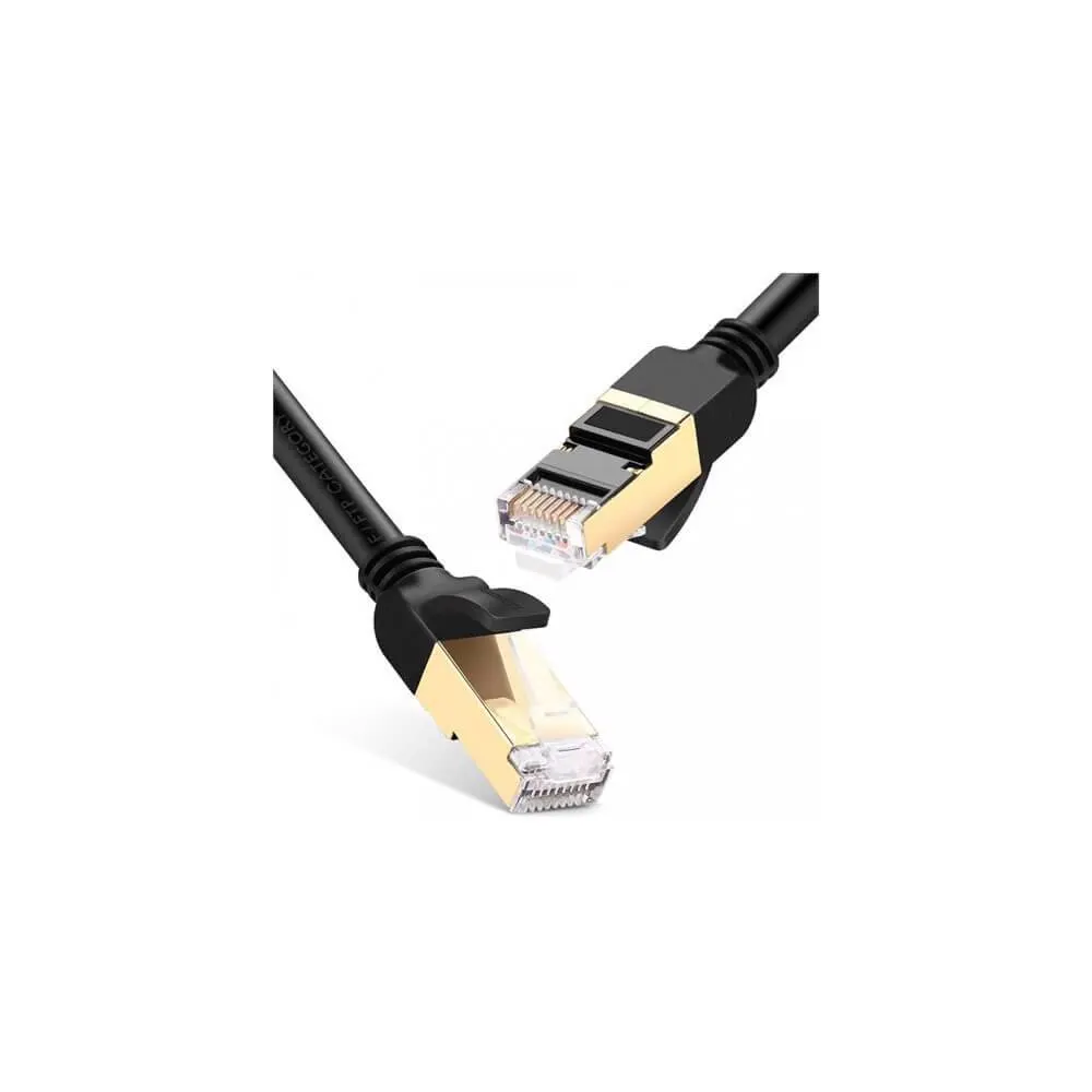 ქსელის კაბელი UGREEN NW107 (11273), Cat 7 F/FTP, Ethernet Patch Cord Lan Cable, 10m, Black