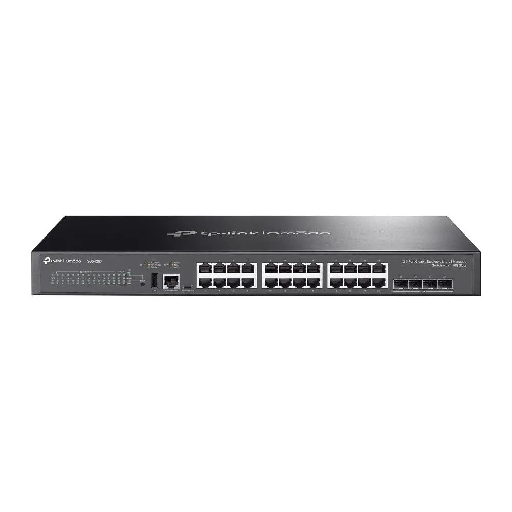 მართვადი სვიჩი TP-Link, SG5428X, Switch, Omada 24-Port Gigabit Stackable Lite L3 Managed Switch with 4× 10G Slots
