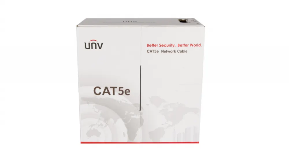 ქსელის კაბელი - Cat5e UTP 100% სპილენძი გარე გამოყენების, 305 მეტრი, UNIVIEW CAB-LC2111B-E-IN