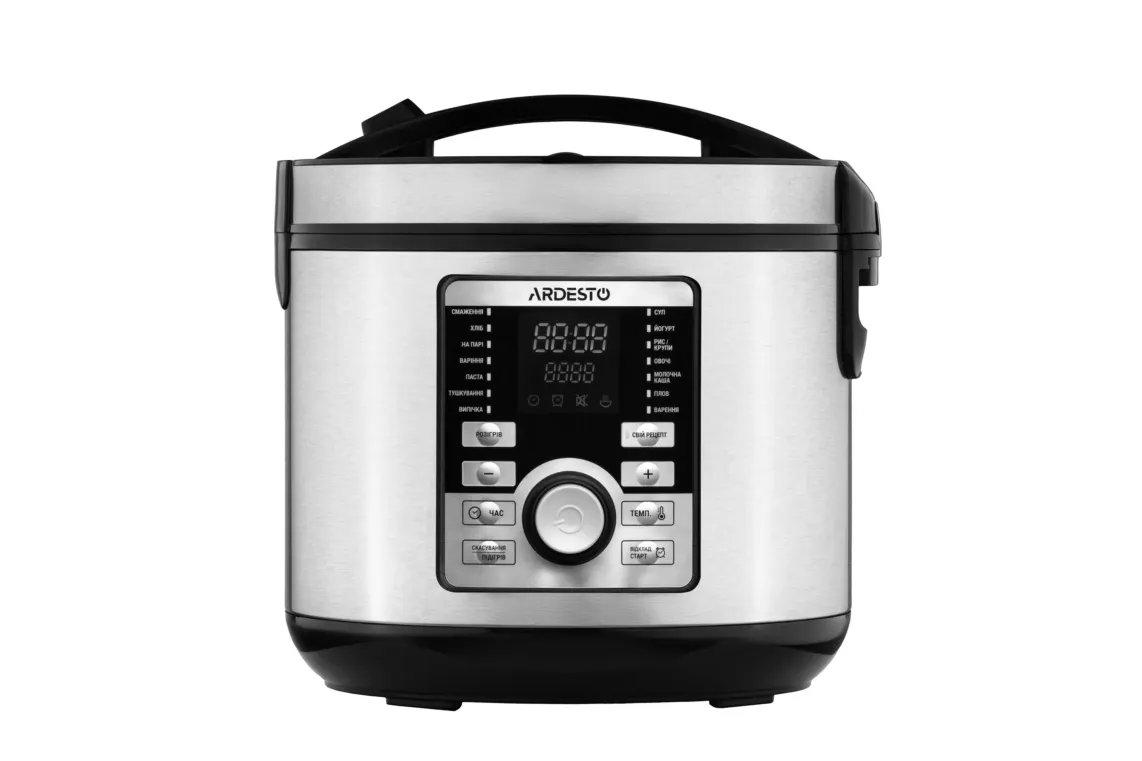 მულტისახარში Ardesto multicooker, 860W, bowl-5l, electronic control, recipes book, iron/plastic, silver