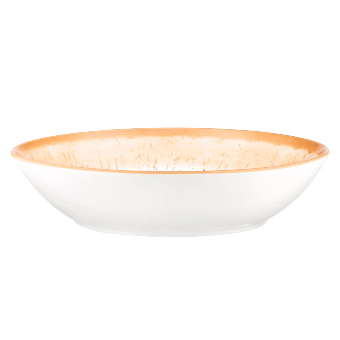 თეფში ARDESTO Soup plate Siena, 790ml, 20cm, porcelain, white-yellow