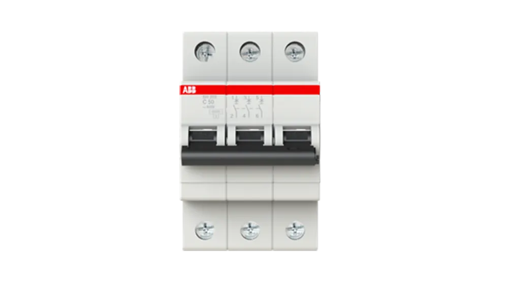 ავტომატური ამომრთველი - 50A 6KA 3P C, ABB SH203-C50