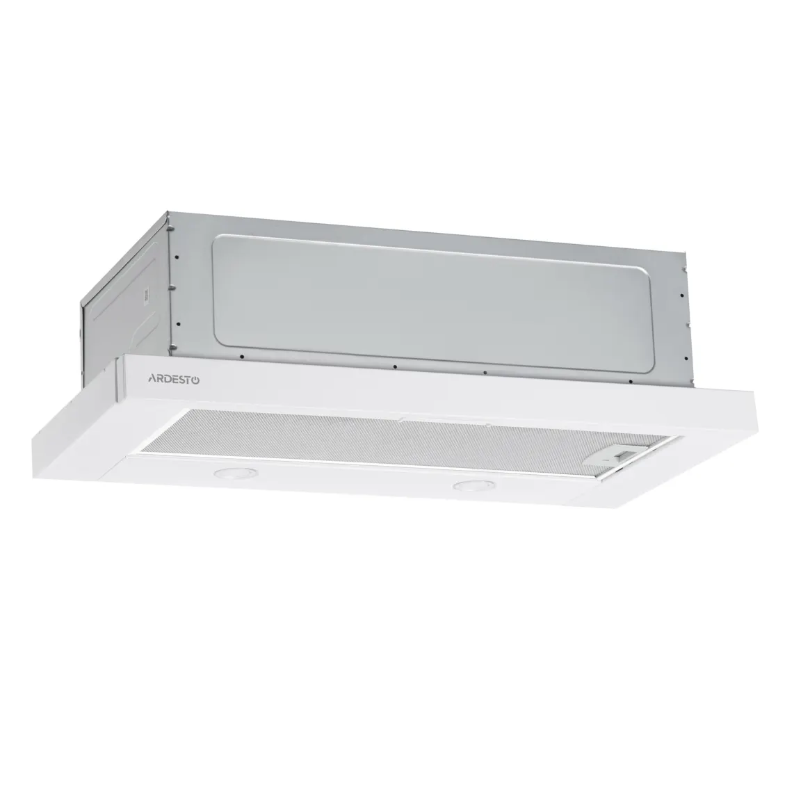 გამწოვი ARDESTO Hood telescopic HT-F700MW, 60cm, 450m3h, metal, 2x1W LED, button, white