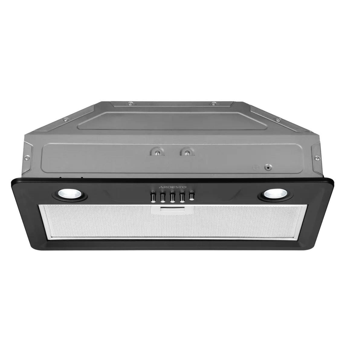 გამწოვი Ardesto Hood integrated, 52cm, 700m3h, metal, 2x1W LED, button, black