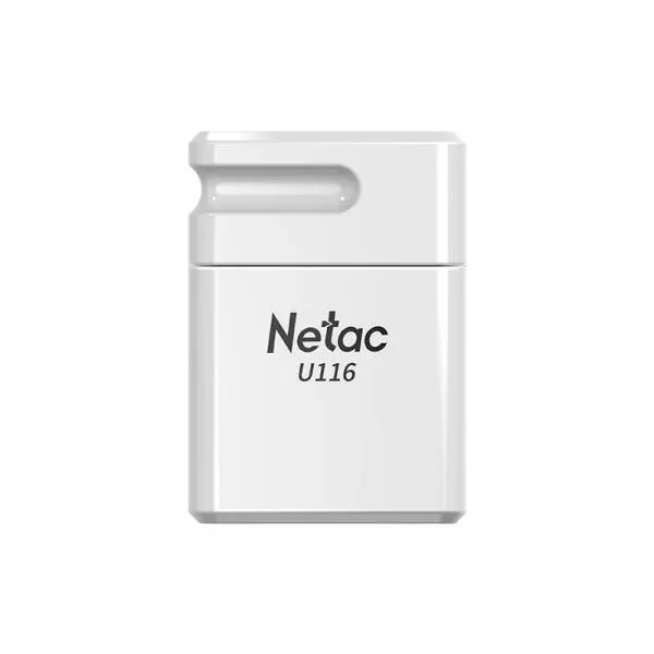 USB ფლეშ მეხსიერება NETAC, U116, 32GB, USB 2.0, White