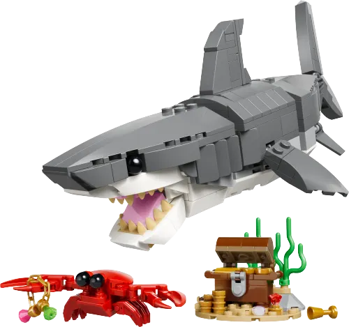 კონსტრუქტორი LEGO Creator Fierce Shark with a Treasure Chest 31381