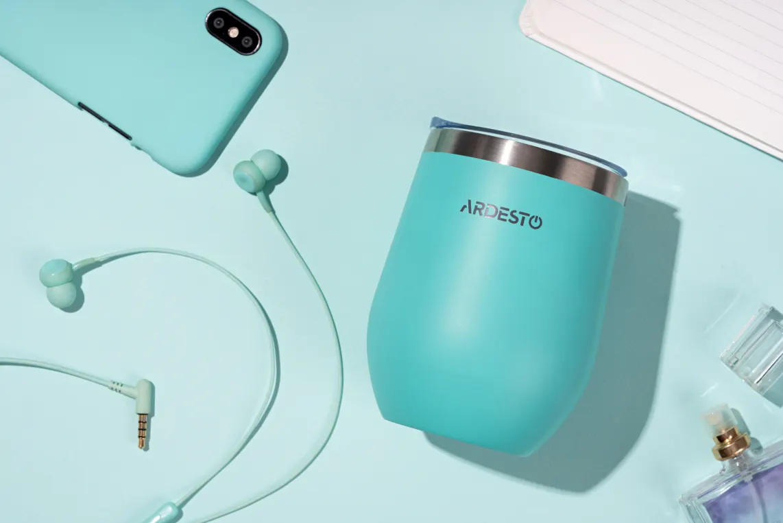Ardesto Travel mug Compact mug, 350ml, stainless steel, blue