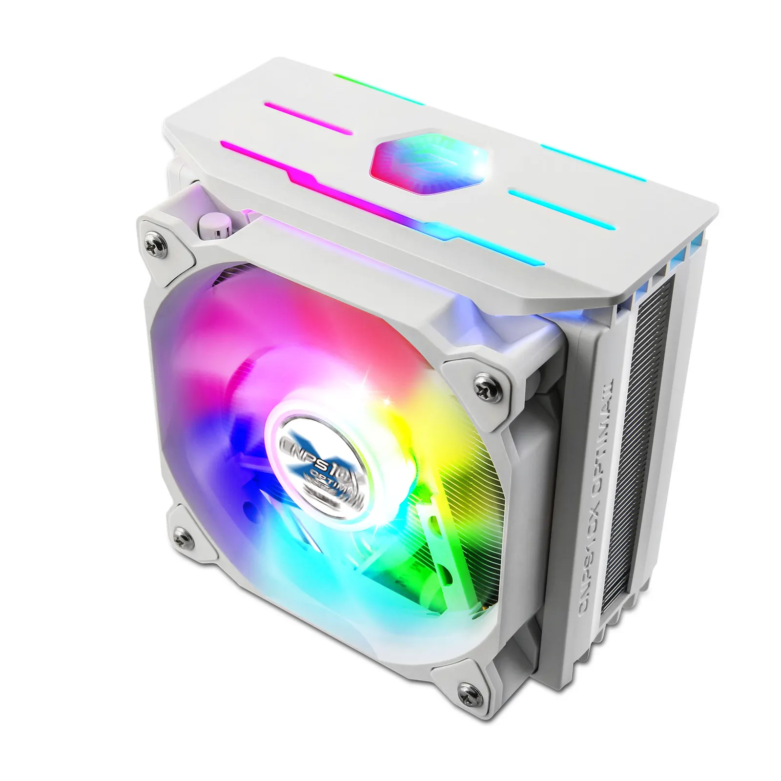 ქულერი Zalman CPU cooling system CNPS10X OPTIMA II WHITE RGB, LGA1700, 2066, 2011V3, 2011, 1366, 115X, AM5, AM4, AM3, AM3+, FM2, FM2+, TDP180W