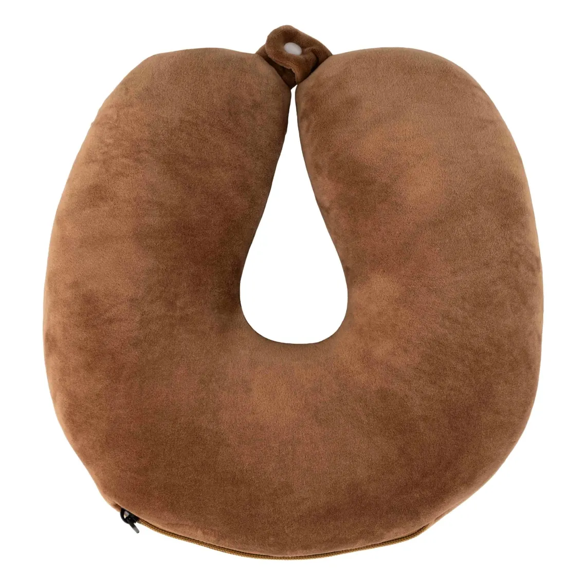 კისრის ბალიში ARDESTO Zip & Flip Neck pillow Travel Cute Dog 30x30cm, polystyrene beads, brown