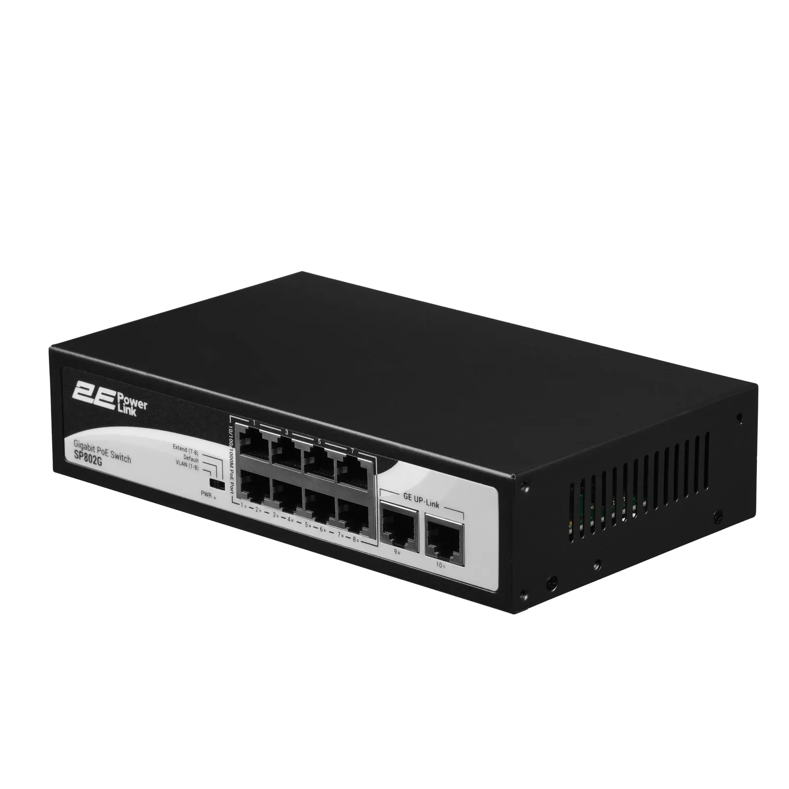 სვიჩი 2E PowerLink Switch SP802G 10xGE (8xPoE, 2xUplink), 120W, Unmanaged