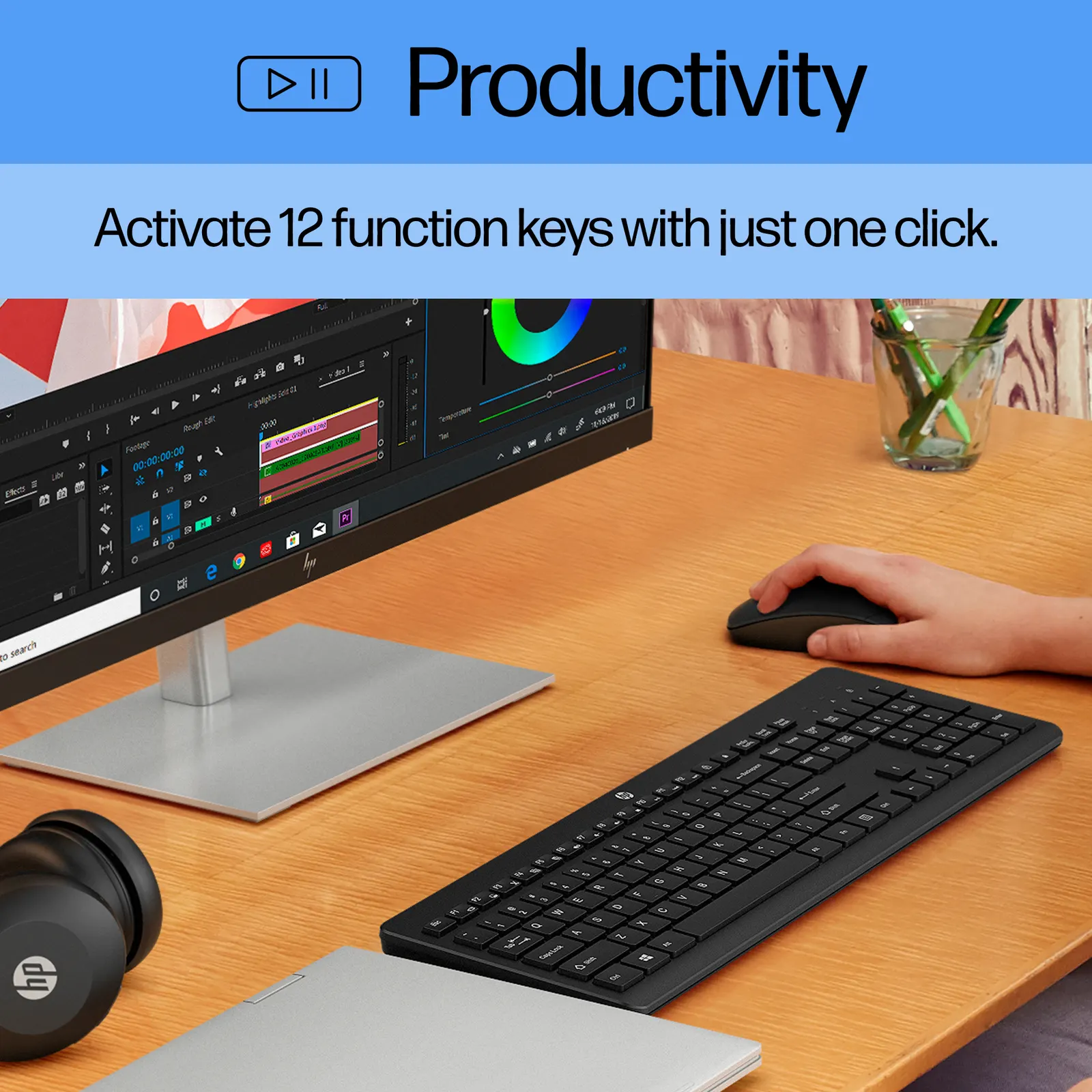 კლავიატურა HP 230 Wireless Black