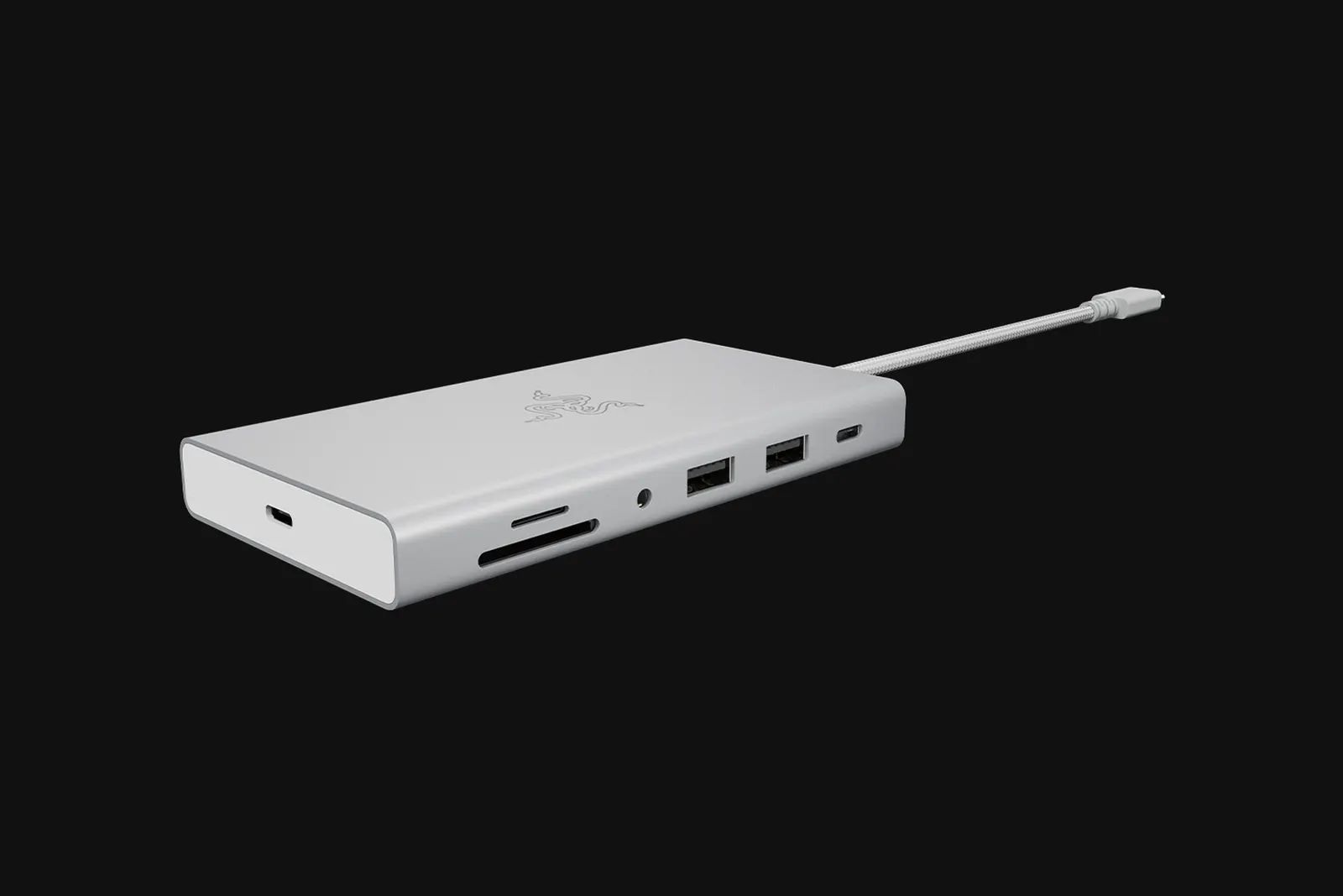 დოკ-სადგური Razer Docking Station USB-C Dock, 11 Port, 7.1, mercury Edition