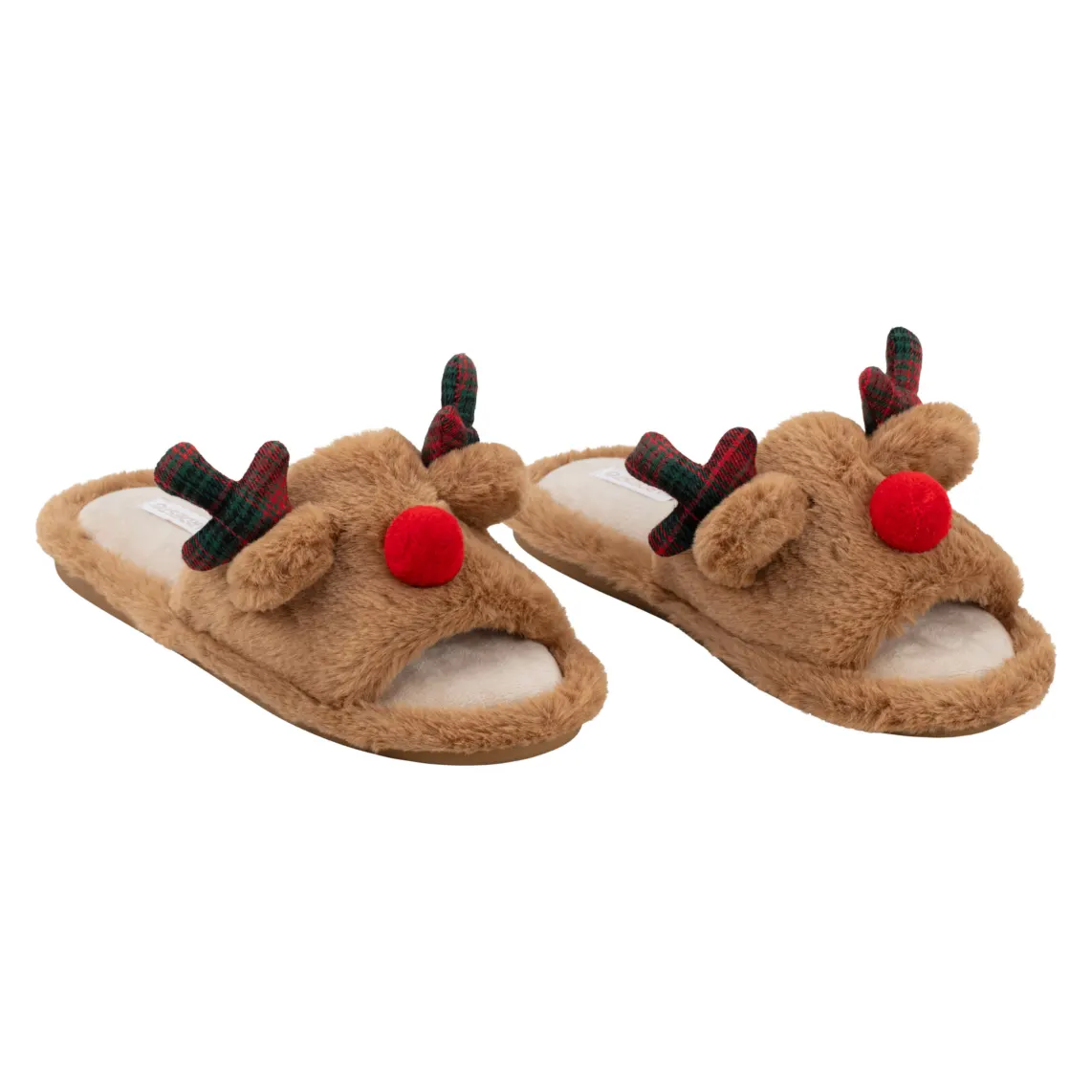 საშინაო ჩუსტი Ardesto Home shoes Christmas 36/37 size, 100% polyester, sole 100% rubber, brown
