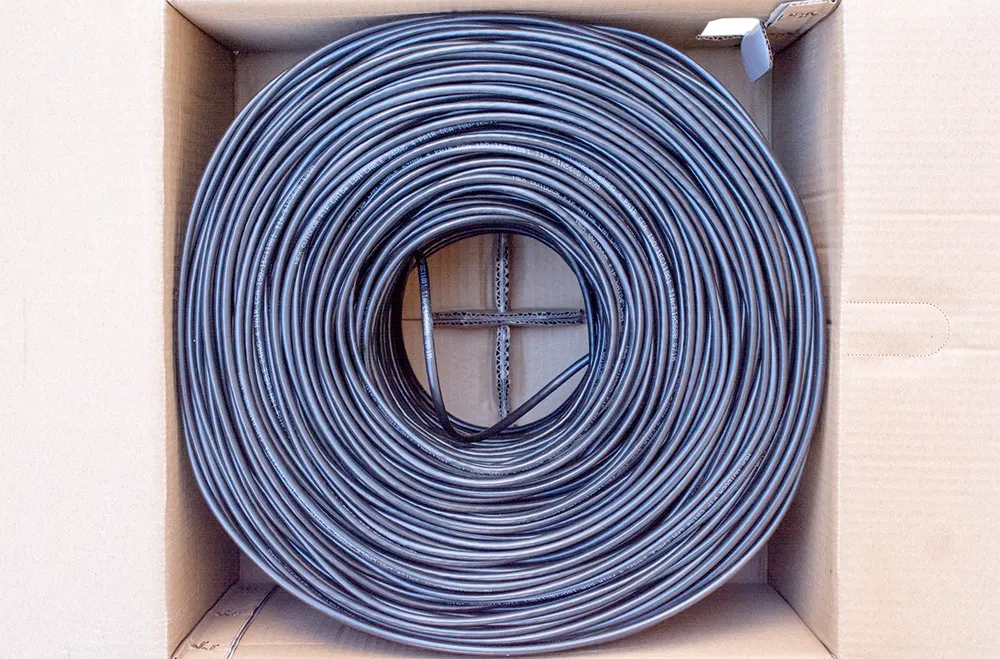 ქსელის კაბელი - Cat5e FTP 20% სპილენძი, გარე გამოყენების, 305 მეტრი, NEX-5E-FTP-CCA-PE-305M