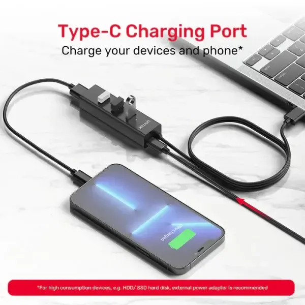 Y-3089V02, UNITEK, 4-Port USB-A 5Gbps Hub with 1.2M Cable Length