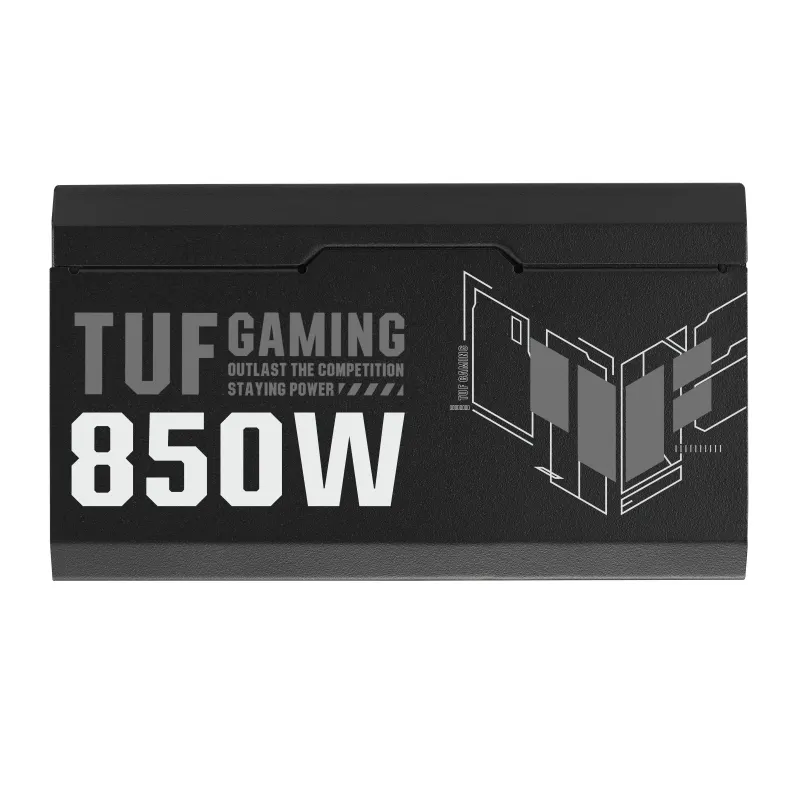 კვების ბლოკი ASUS TUF GAMING (850W), >90%, 80+ Gold, 135mm, 1xMB 24pin(20+4), 2xCPU 8pin(4+4), 4xMolex, 5xSATA, 3xPCIe 8pin(6+2), TUF-GAMING-850G