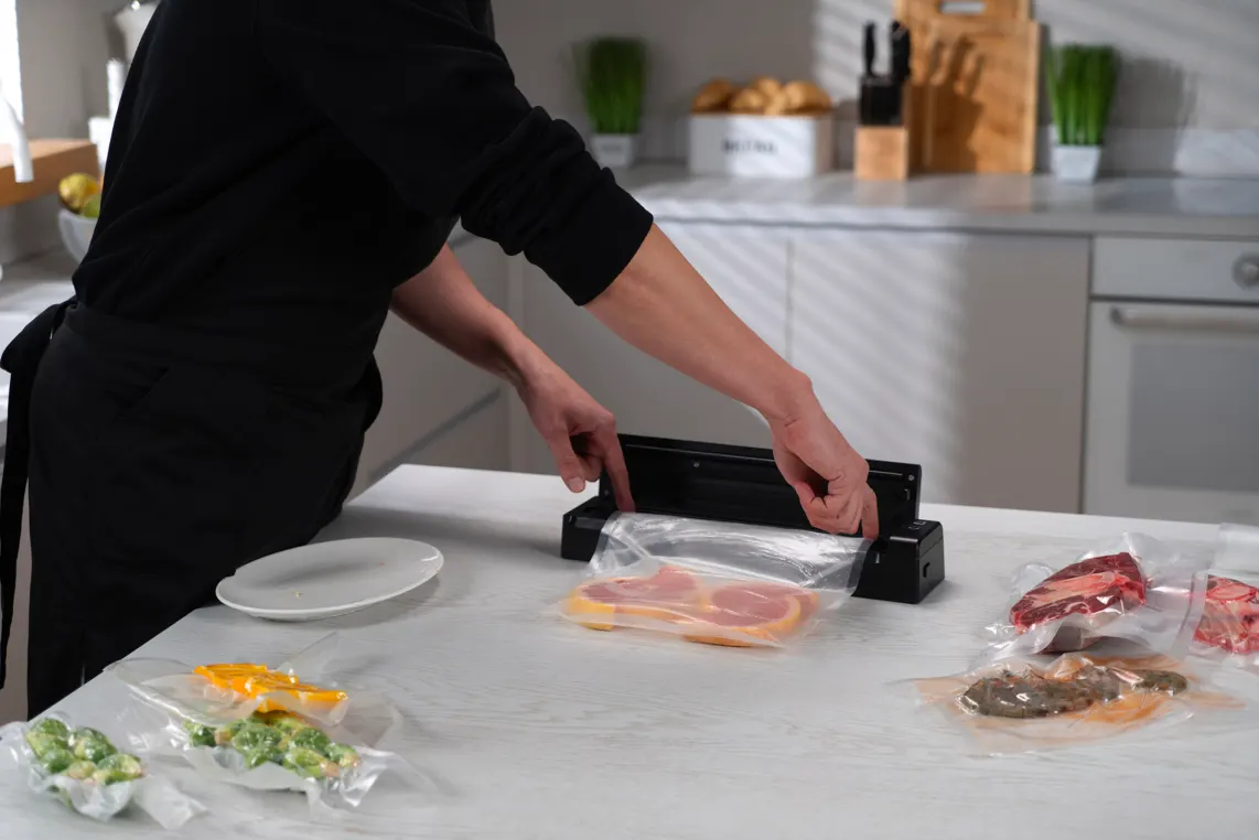ვაკუუმ შემფუთავი ARDESTO Vacuum sealer for rolls and packages, 110W, 28cm, electronic control, +1 roll, plastic, black