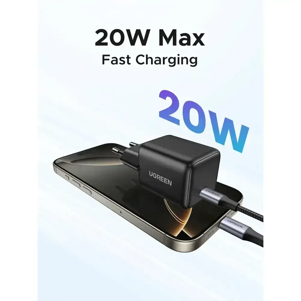 UGREEN X512 (55553), 20W, Type-C GaN Fast Charger, Black