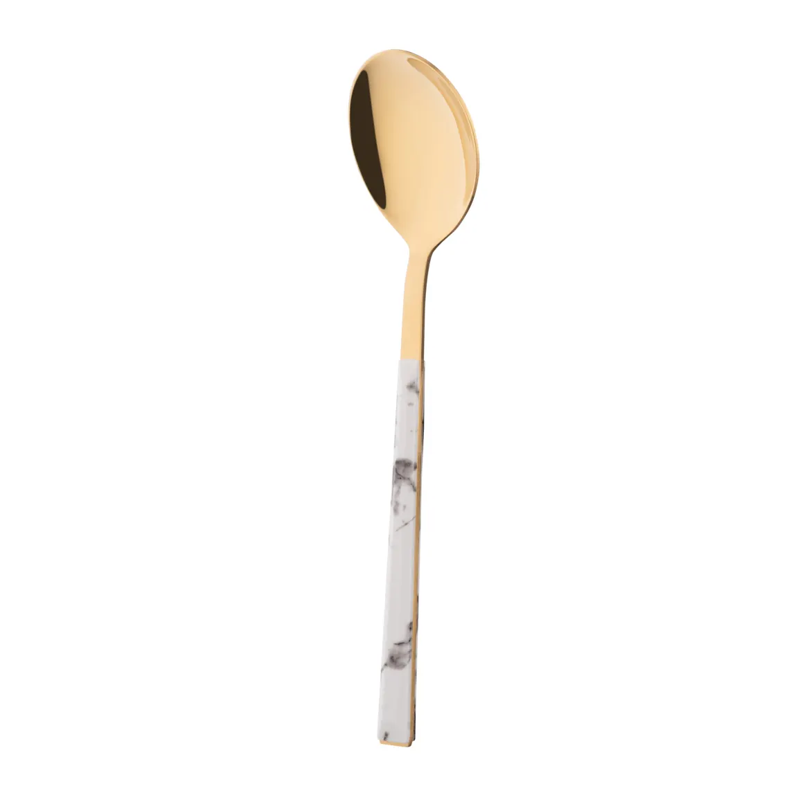 Ardesto Cutlery set Gemini Marmo, 16pcs, stainless steel, plastic, golden-white