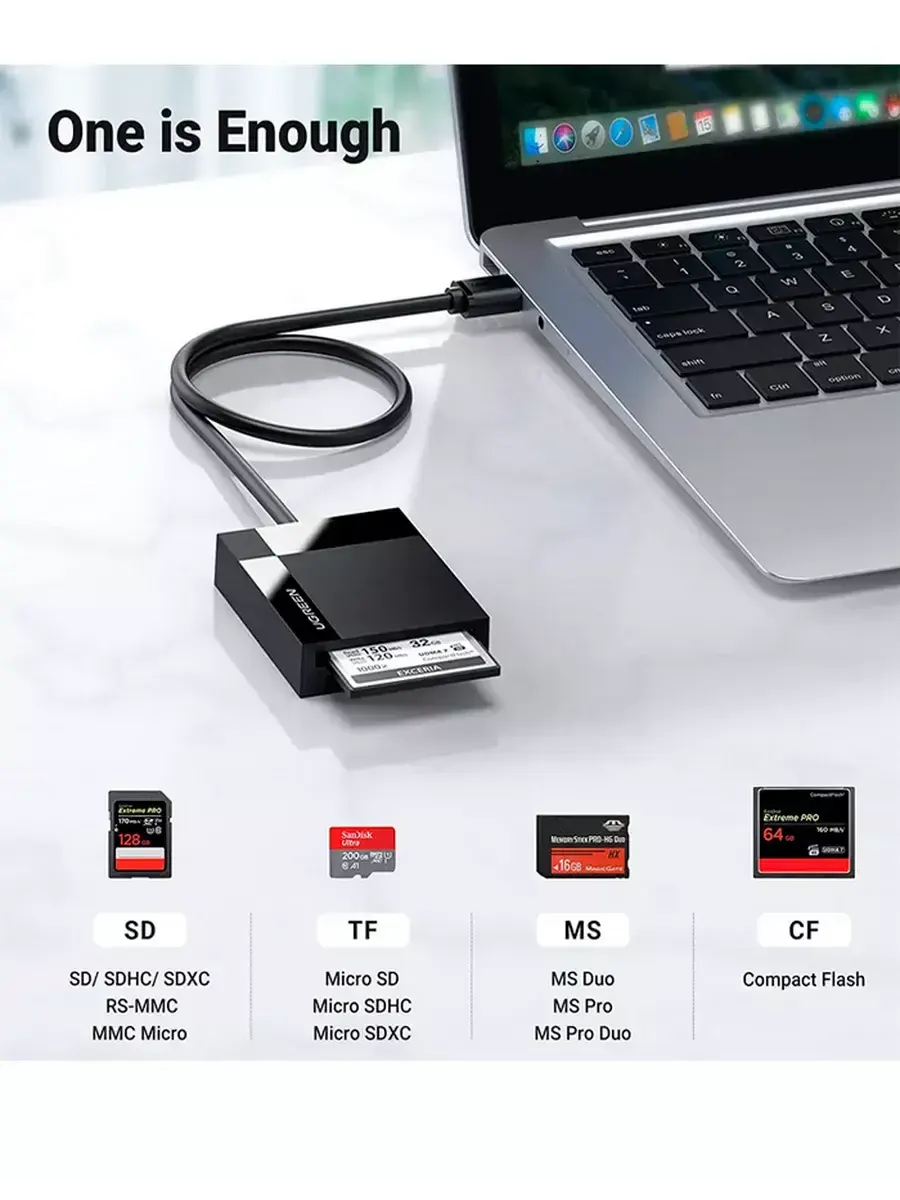UGREEN USB 3.0 All-in-One Card Reader 0.5M 30333