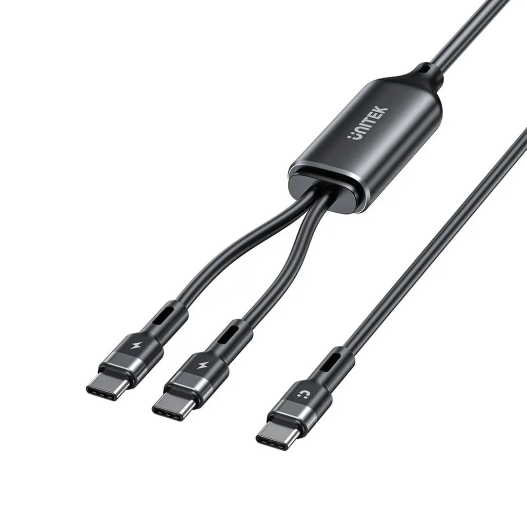Type-C კაბელი C14146A, UNITEK, Cable, PD100W 2-in-1 USB-C Charging Cable 1.8M .