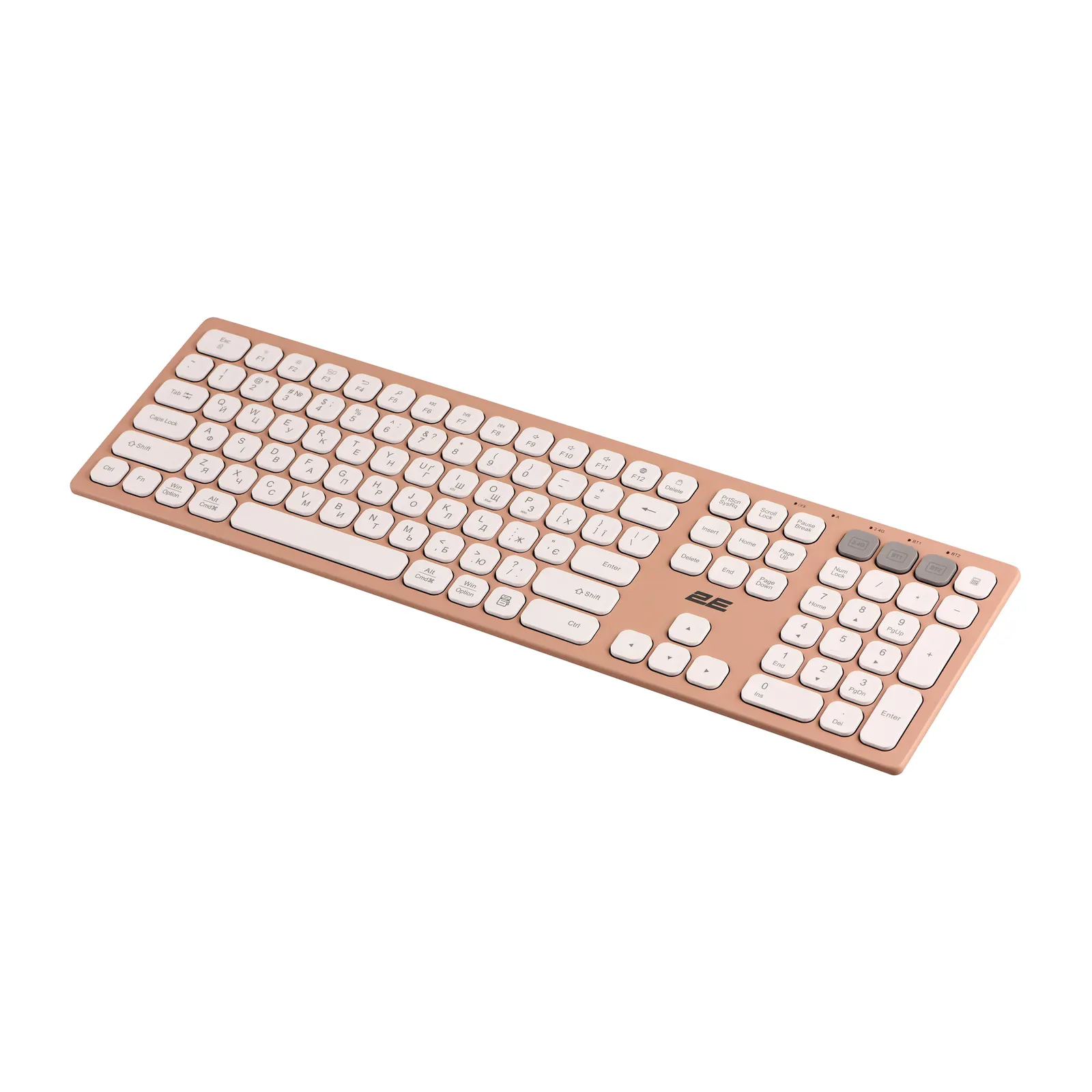2E Keyboard membrane KS270 109key, WL/BT, EN/UK, pink-white