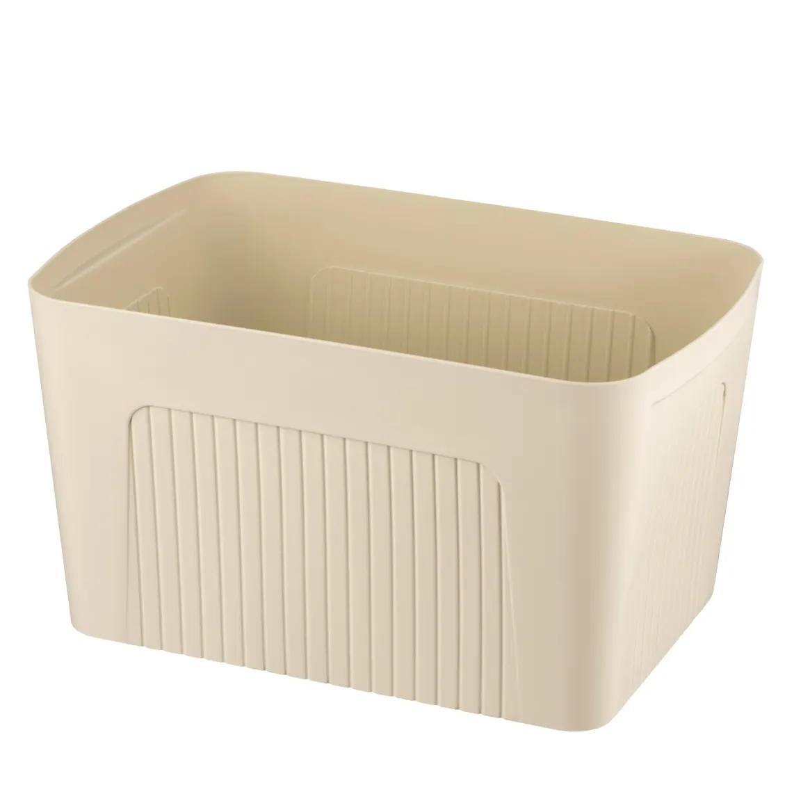 შესანახი კონტეინერი Ardesto Storage box with lid 45.5x31x24.5cm, 23l, plastic PP, beige