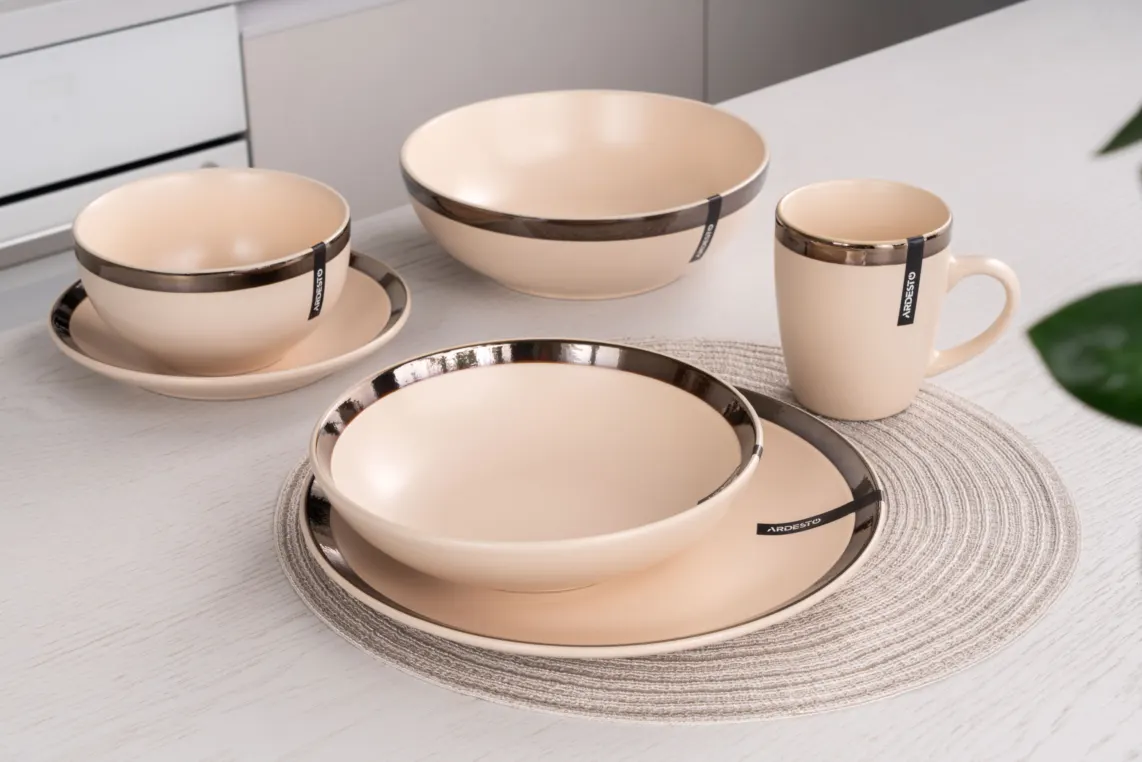 ჯამი Ardesto Bowl Liguria Cream, 22cm, ceramics, creamy