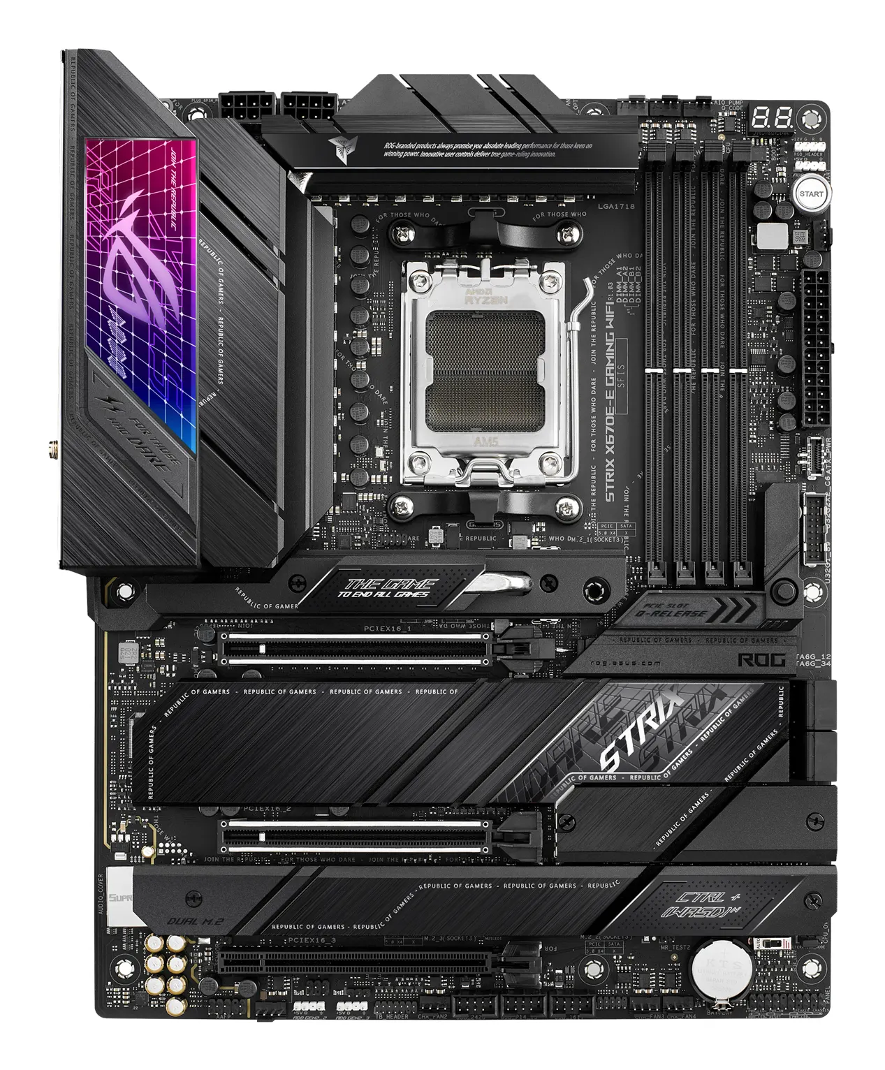 ASUS Motherboard ROG STRIX X670E-E GAMING WIFI sAM5 X670 4xDDR5 M.2 HDMI DP WiFi BT ATX