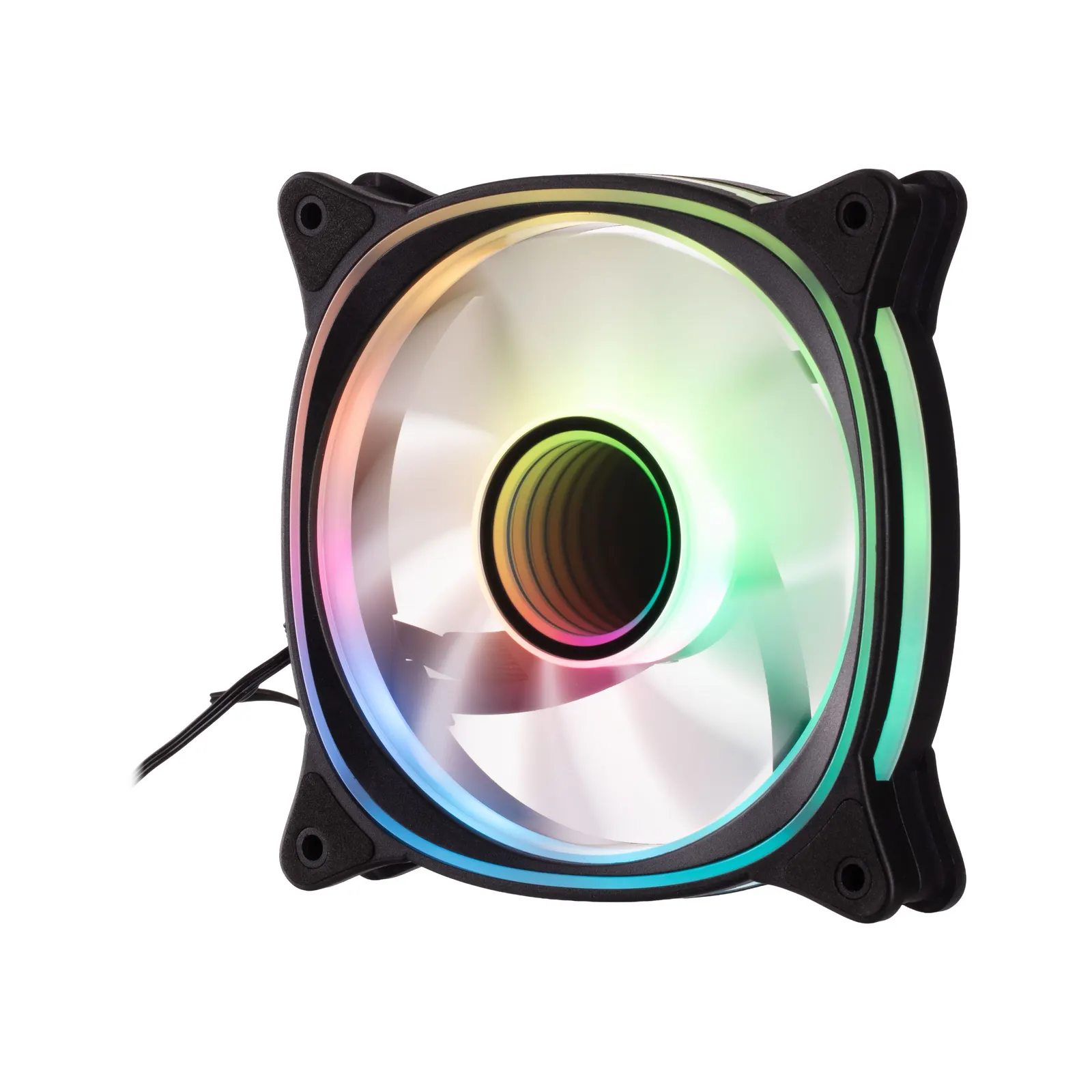 2E GAMING Case Fan Air Cool X Fan ACF120XB-ARGB, 120mm, 1200rpm, 3pin, 3pin +5VARGB, 20,4dBa, black