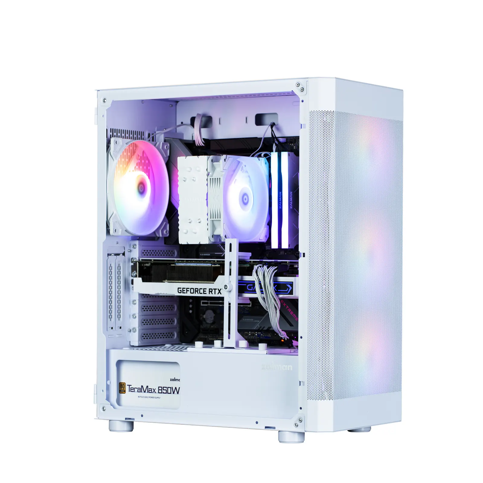 Zalman PC case I4 TG without PSU, 2xUSB3.0, 1xUSB2.0, 4x140mm RGB, VGA 320mm, LCS ready, TG Side Panel, ATX, white