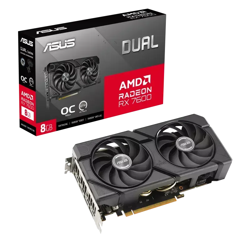 ASUS Dual Radeon™ RX 7600 EVO OC Edition 8GB GDDR6