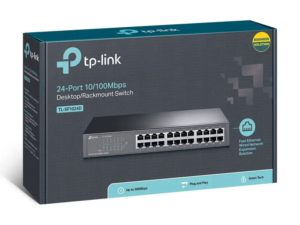 TP-Link, TL-SF1024D, 24-port 10/100 Switch, 24 10/100M RJ45 ports