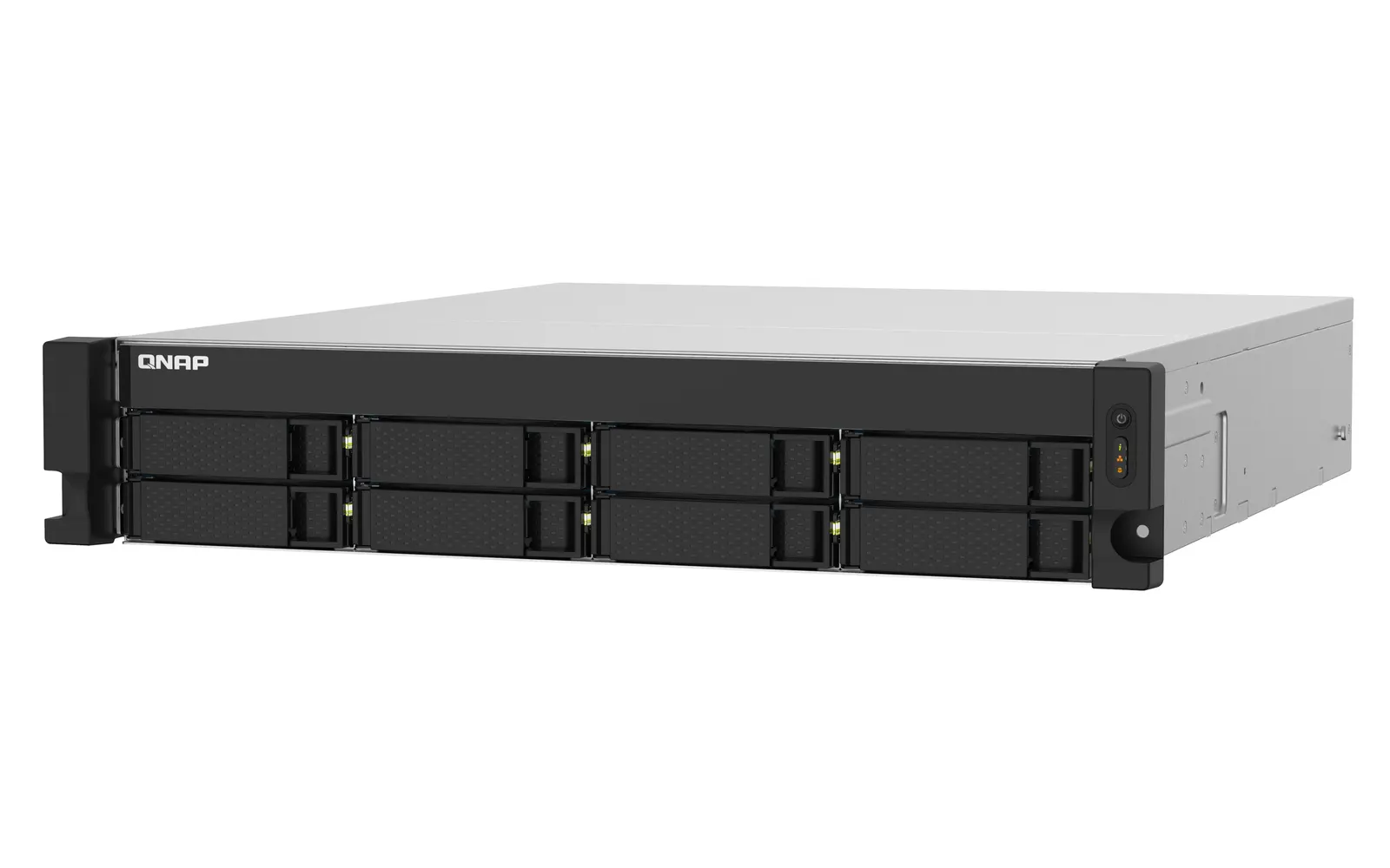 8-Bay AL324 quad-core 1.7 GHz rackmount NAS with 250W redundant PSU, 4GB DDR4 UDIMM RAM (max 16GB), SATA 6Gb/s, 2x 10GbE SFP+, 2x 2.5GbE, 1x PCIe Gen2