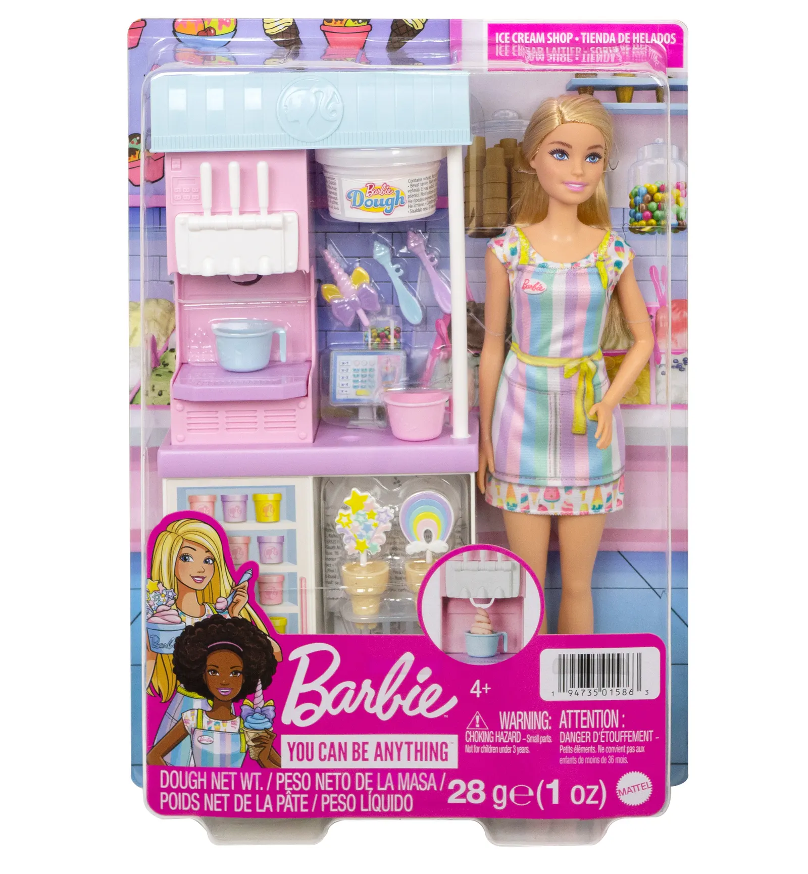 თოჯინა MATTEL Barbie Ice Cream Shopkeeper Playset