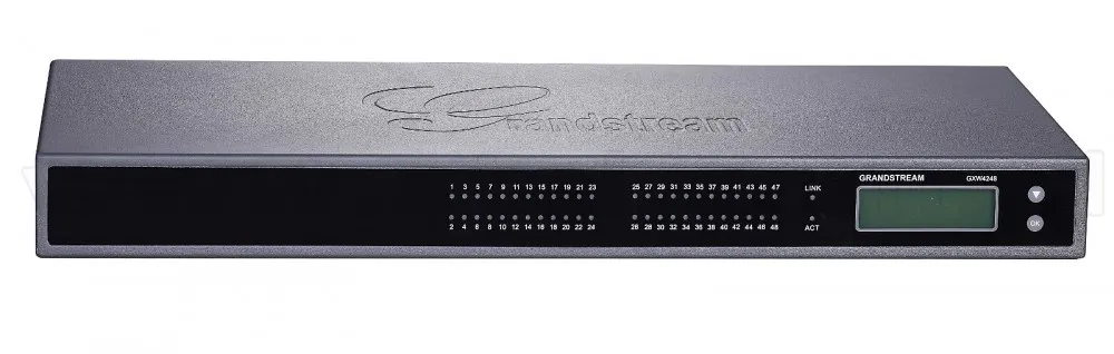 Grandstream GXW4248 2 x 50-pin Telco connectors, 1 x 10M/100/1000 Mbps auto-sensing RJ45 port, G.711, G. 723, G.726