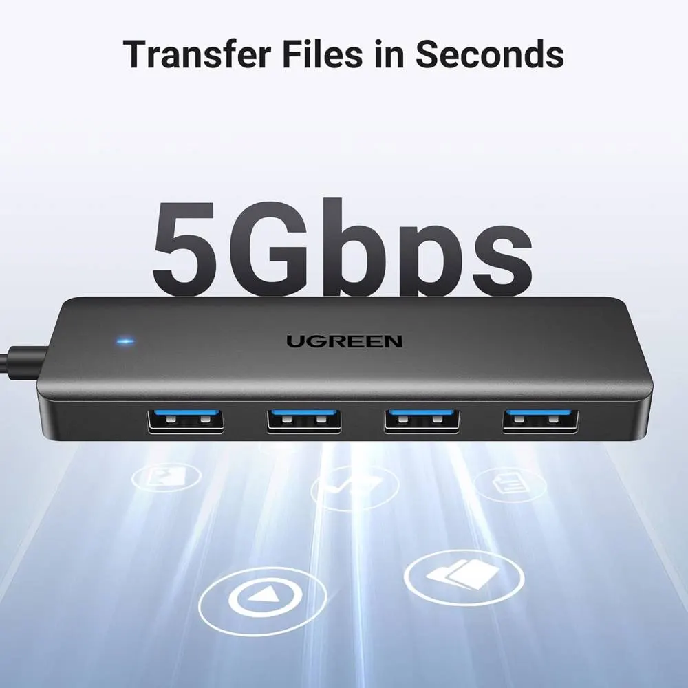 UGREEN CM219 (25851), USB 3.0 Hub, Black