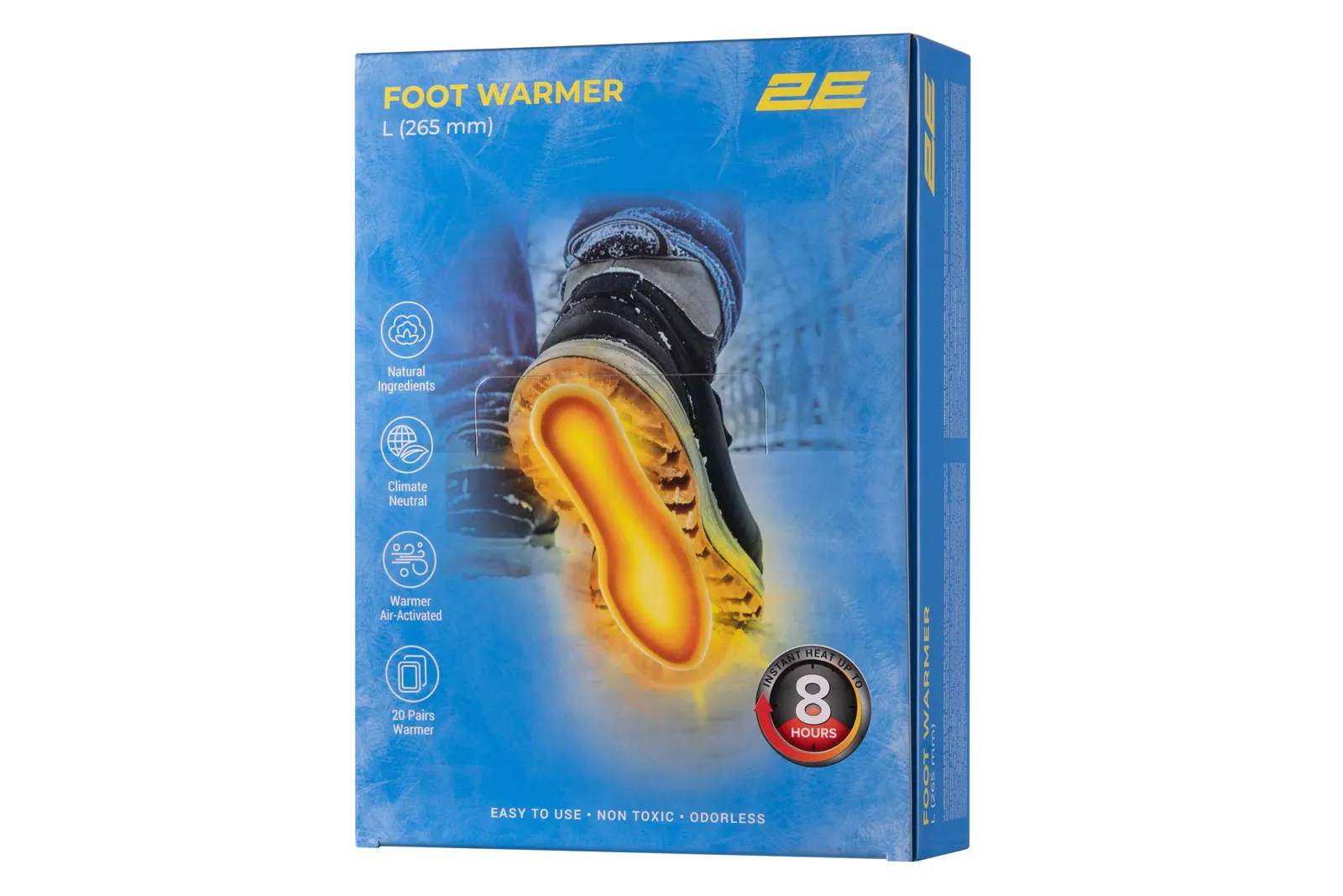 სათბობი 2E Chemical foot warmer size L (265 mm), up to 8 hours - 20 pairs