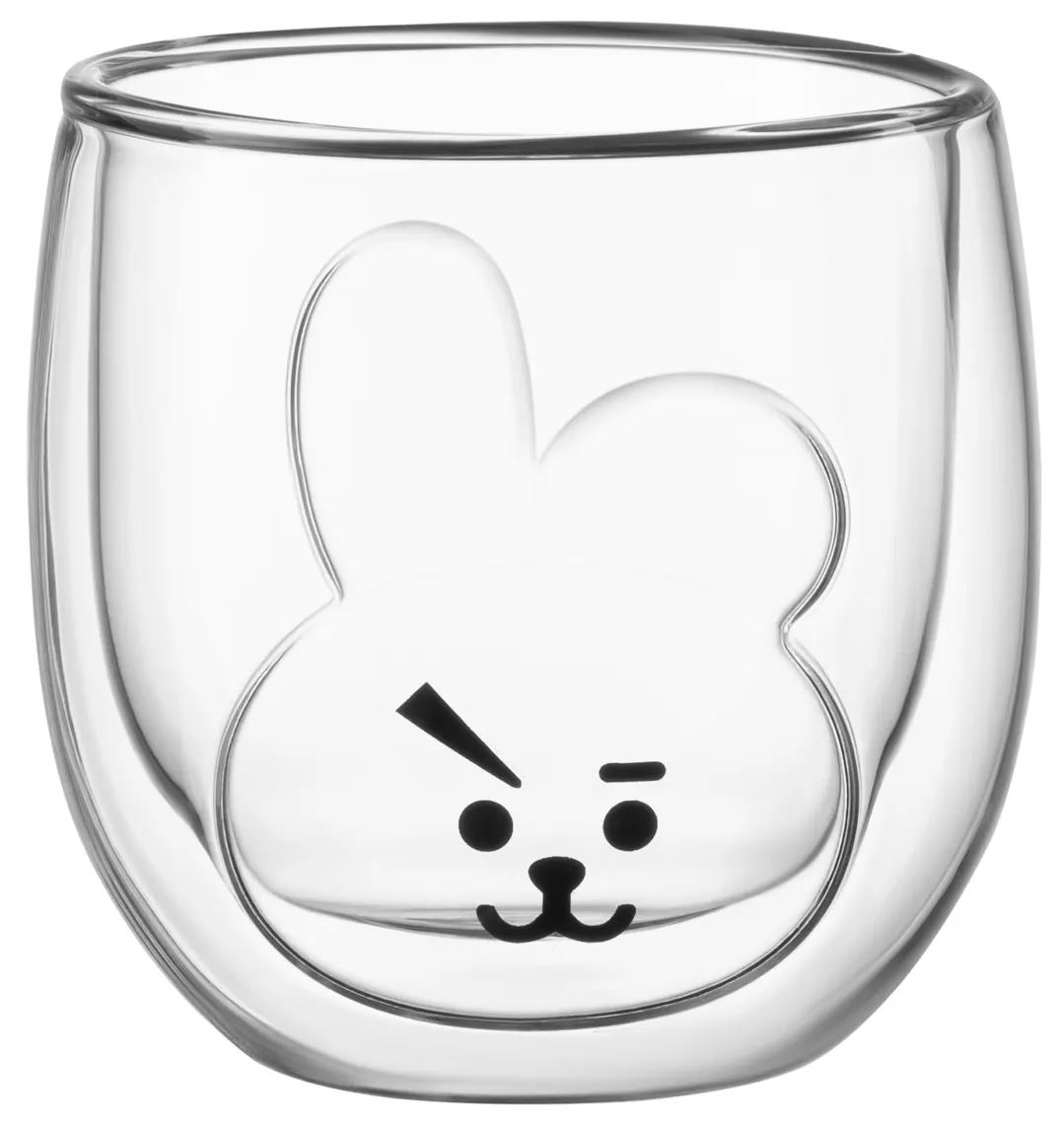 Ardesto Double wall borosilicate glass mug set Animals, 300 ml, 2 pcs