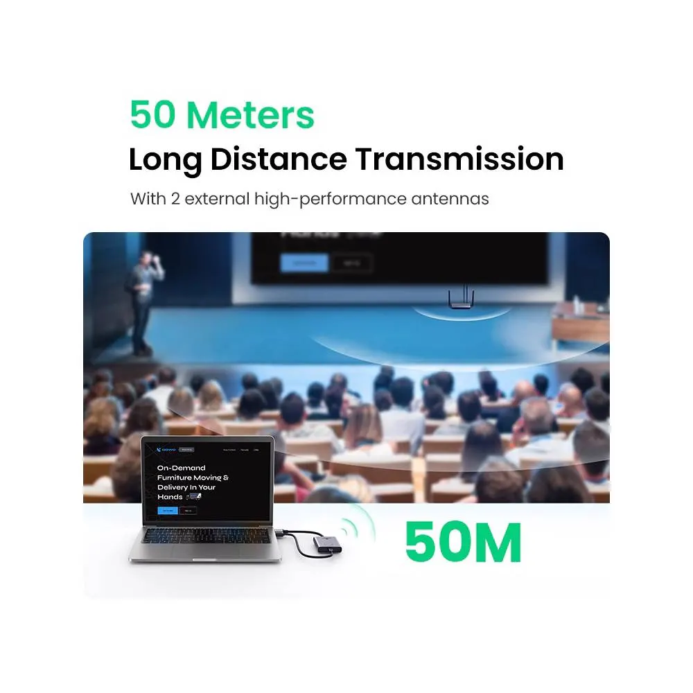 უსადენო HDMI გადამცემი UGREEN CM506 (50633) Wireless Transmitter SIlver
