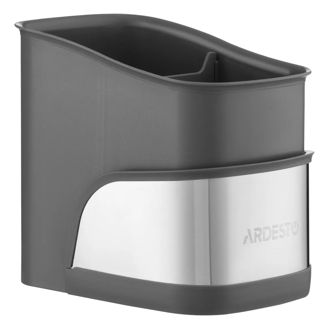 აბაზანის ორგანაიზერი Ardesto Brush organizer Minimalism, 15x10x13.5cm, plastic, stainless steel, grey