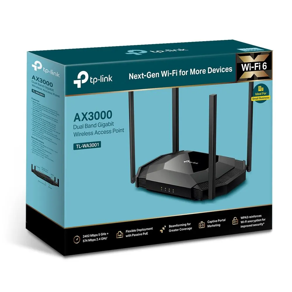 TP-Link, TL-WA3001, AX3000 Gigabit Wi-Fi 6 Access Point