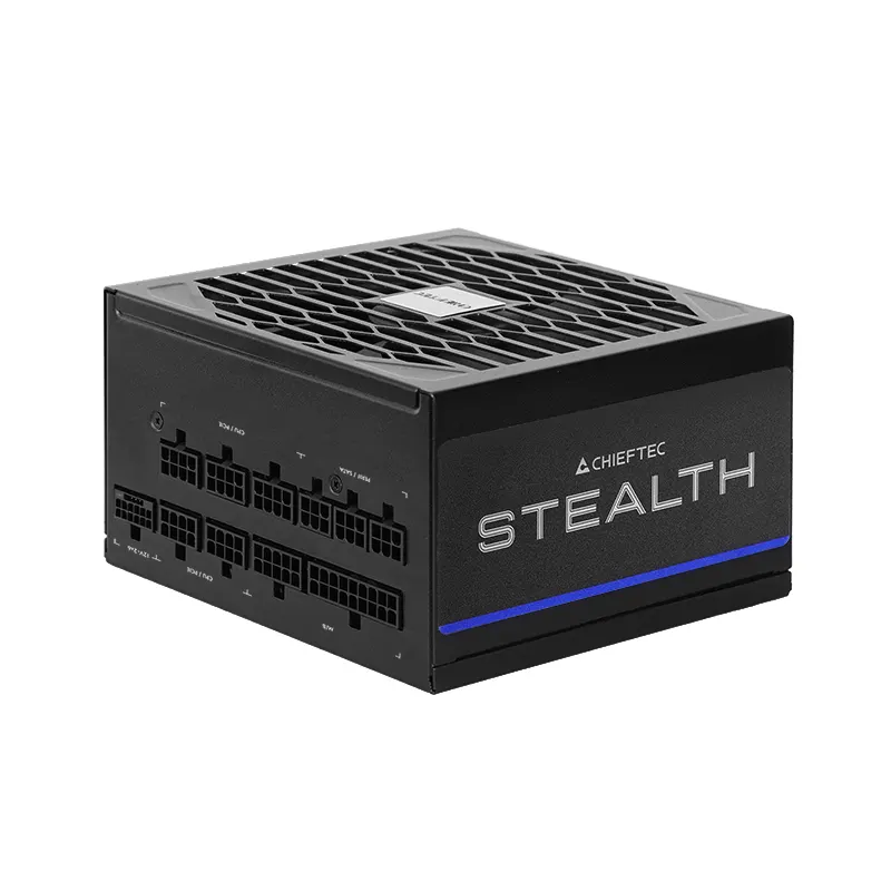 CHIEFTEC PSU Stealth (1000W), >92%, 80+ Platinum, 135mm FDB, 1xMB 24pin(20+4), 2xCPU 8pin(4+4), 2xMolex, 10xSATA, 3xPCIe 8pin(6+2), 1xPCIe GEN5