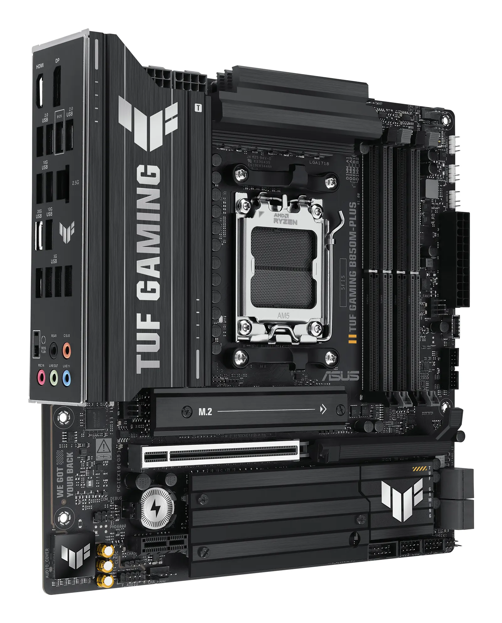 ASUS Motherboard TUF GAMING B850M-PLUS sAM5 B850 4xDDR5 M.2 HDMI DP mATX