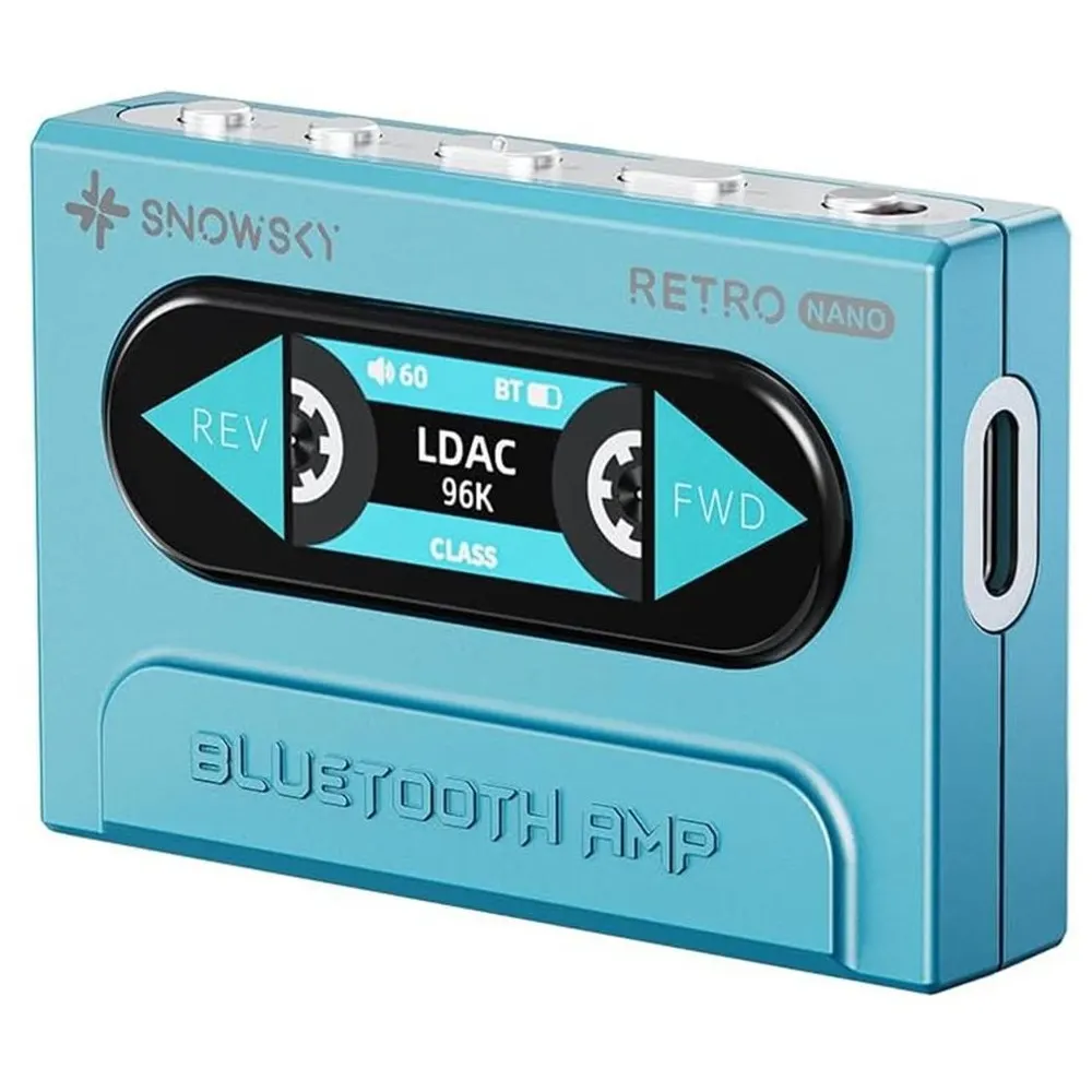 DAC გამაძლიერებელი FiiO SNOWSKY Retro NANO F3085B 3.5mm + 4.4mm Jack, Type-C, Bluetooth DAC And Headphone Amplifier, Blue