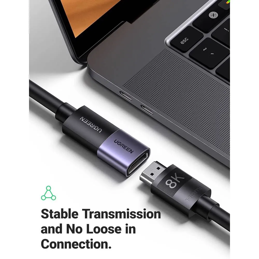 ადაპტერი UGREEN HD159 (90592), HDMI Female to HDMI Female Adapter, Grey