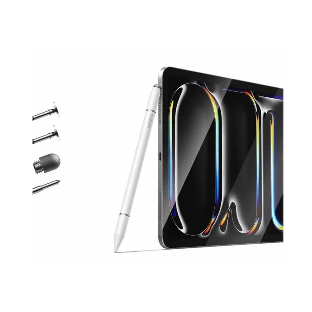 სტილუსი UGREEN LP952 (65854), 3-in-1 Magnetic Stylus Pen, White