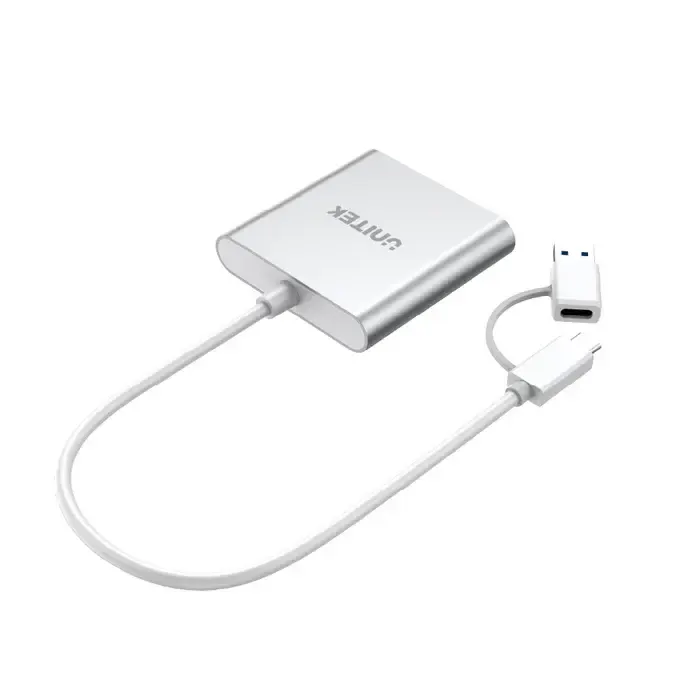 Y-9313D, UNITEK, Card Reader, Y-9313D, USB3.0 to Micro SD/SD/CF Card Reader (With USB-C Adaptor).