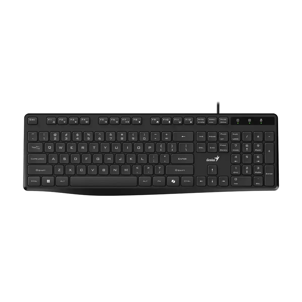 კლავიატურა Genius, KB-117S, Keyboard, Silent, AI Copilot Key, Black